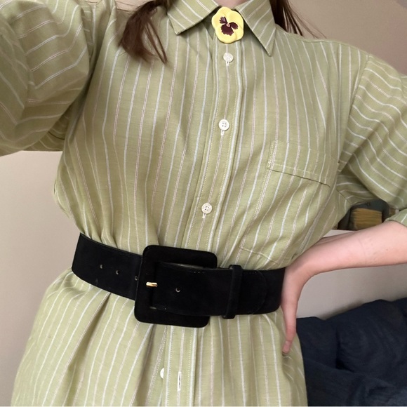 SOLD Vintage Black Suede Belt S/M - Picture 7 of 8